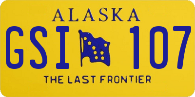 AK license plate GSI107