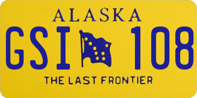 AK license plate GSI108