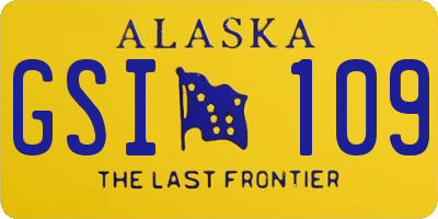 AK license plate GSI109