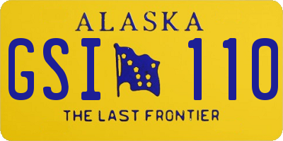 AK license plate GSI110