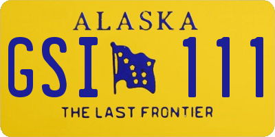 AK license plate GSI111