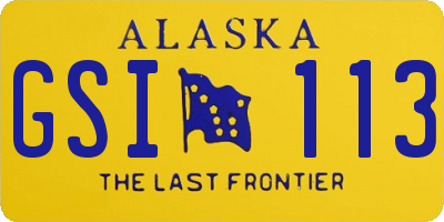 AK license plate GSI113