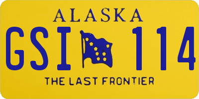 AK license plate GSI114