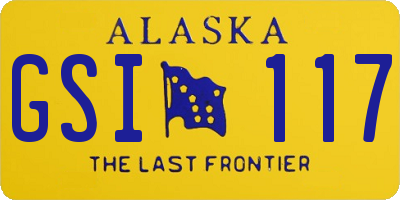 AK license plate GSI117