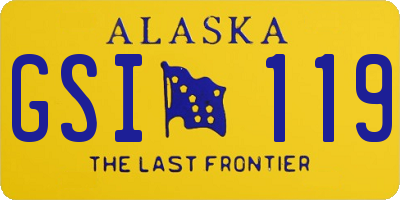 AK license plate GSI119