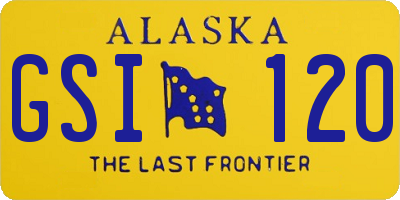 AK license plate GSI120