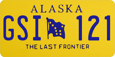 AK license plate GSI121