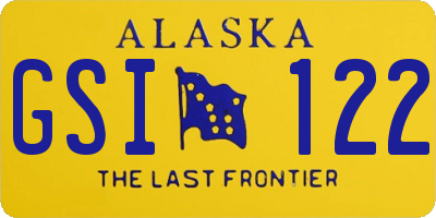 AK license plate GSI122
