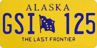 AK license plate GSI125