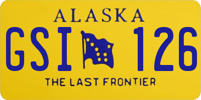 AK license plate GSI126