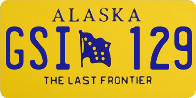 AK license plate GSI129