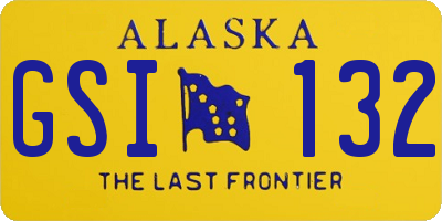 AK license plate GSI132