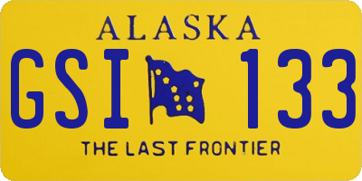 AK license plate GSI133