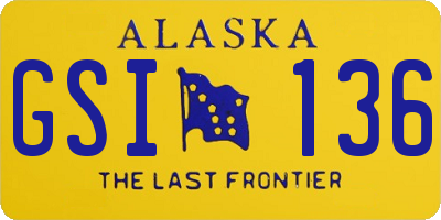 AK license plate GSI136