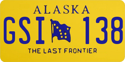 AK license plate GSI138