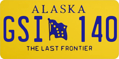 AK license plate GSI140