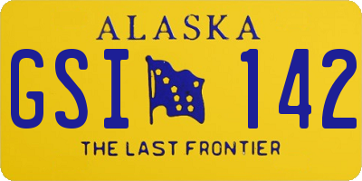 AK license plate GSI142