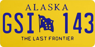 AK license plate GSI143