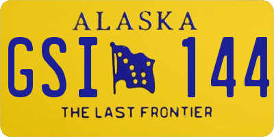 AK license plate GSI144