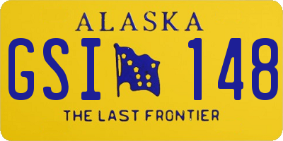 AK license plate GSI148