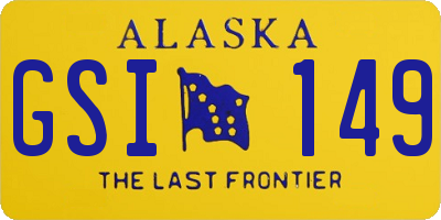 AK license plate GSI149