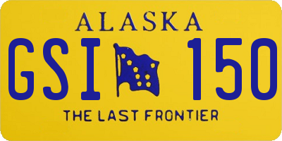 AK license plate GSI150