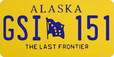 AK license plate GSI151