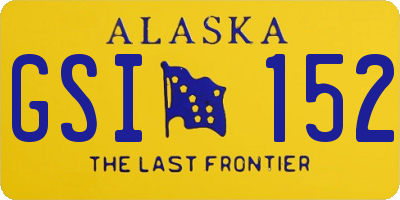 AK license plate GSI152