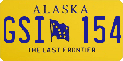 AK license plate GSI154