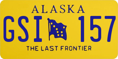 AK license plate GSI157