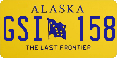 AK license plate GSI158