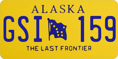 AK license plate GSI159