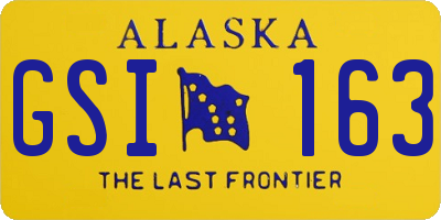 AK license plate GSI163