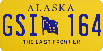 AK license plate GSI164