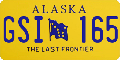 AK license plate GSI165