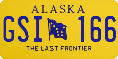 AK license plate GSI166