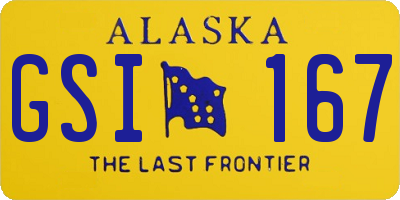 AK license plate GSI167