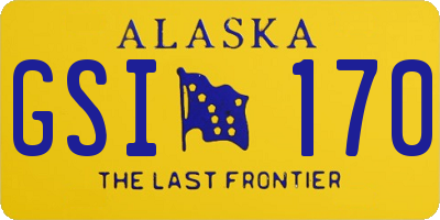 AK license plate GSI170