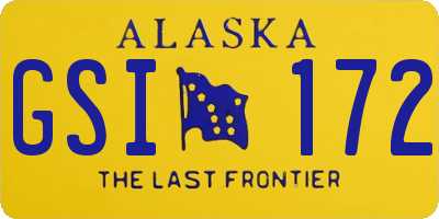 AK license plate GSI172