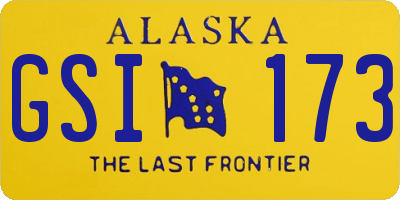 AK license plate GSI173