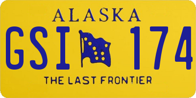 AK license plate GSI174