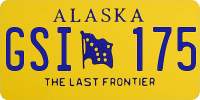 AK license plate GSI175