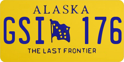 AK license plate GSI176