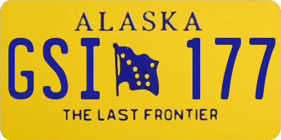 AK license plate GSI177