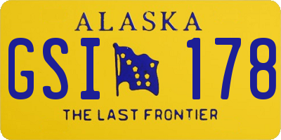 AK license plate GSI178