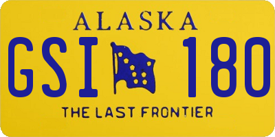 AK license plate GSI180