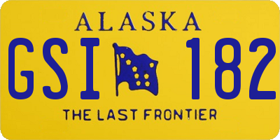 AK license plate GSI182