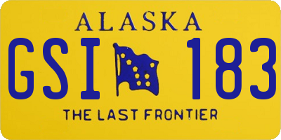 AK license plate GSI183