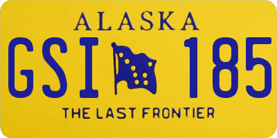 AK license plate GSI185