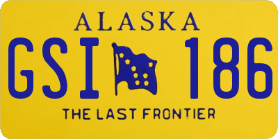 AK license plate GSI186